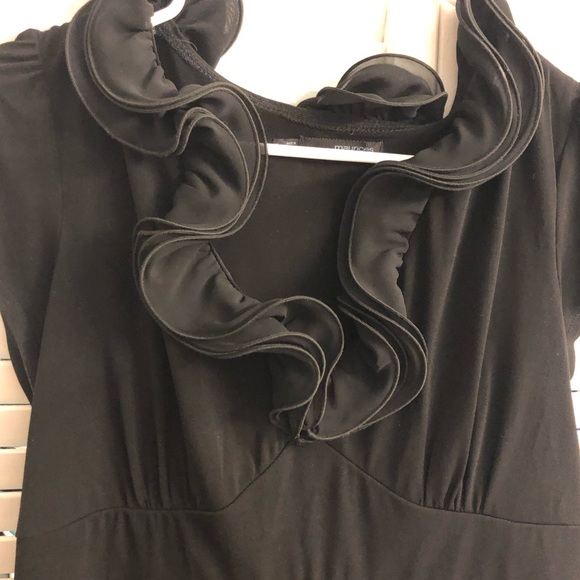 Maurices Dresses & Skirts - Maurices Ruffle-accent cap sleeve black Dress (XL)